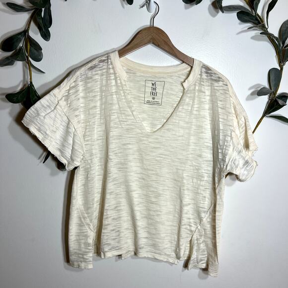 We The Free Cream Slub Knit Tee - Picture 1 of 5